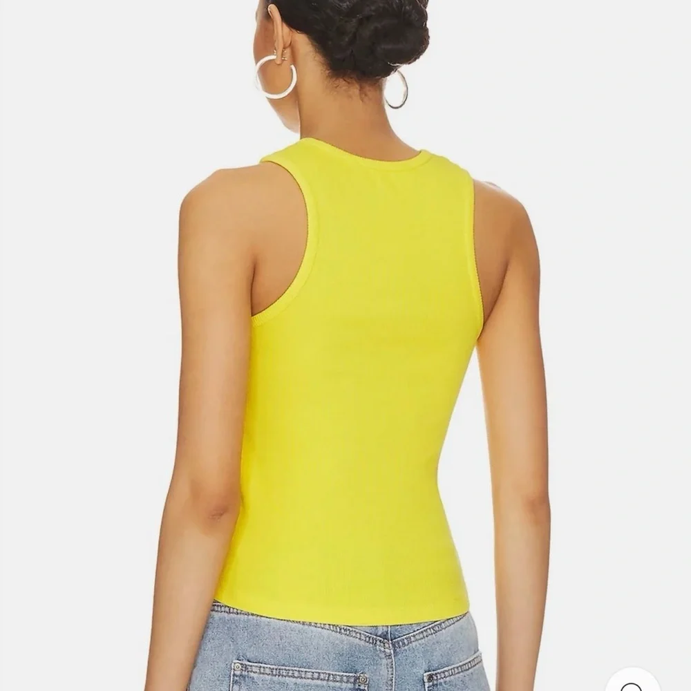 Fiorucci Yellow Ribbed Tank - Picture 2 of 7